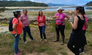 Os deputados do BNG Rosana P&eacute;rez e Oscar Insua reun&iacute;ronse con mariscadoras de Camari&ntilde;as (01/06/2026)