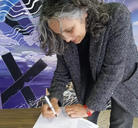 Merc&eacute; Barrientos, voceira municipal do BNG de Mux&iacute;a